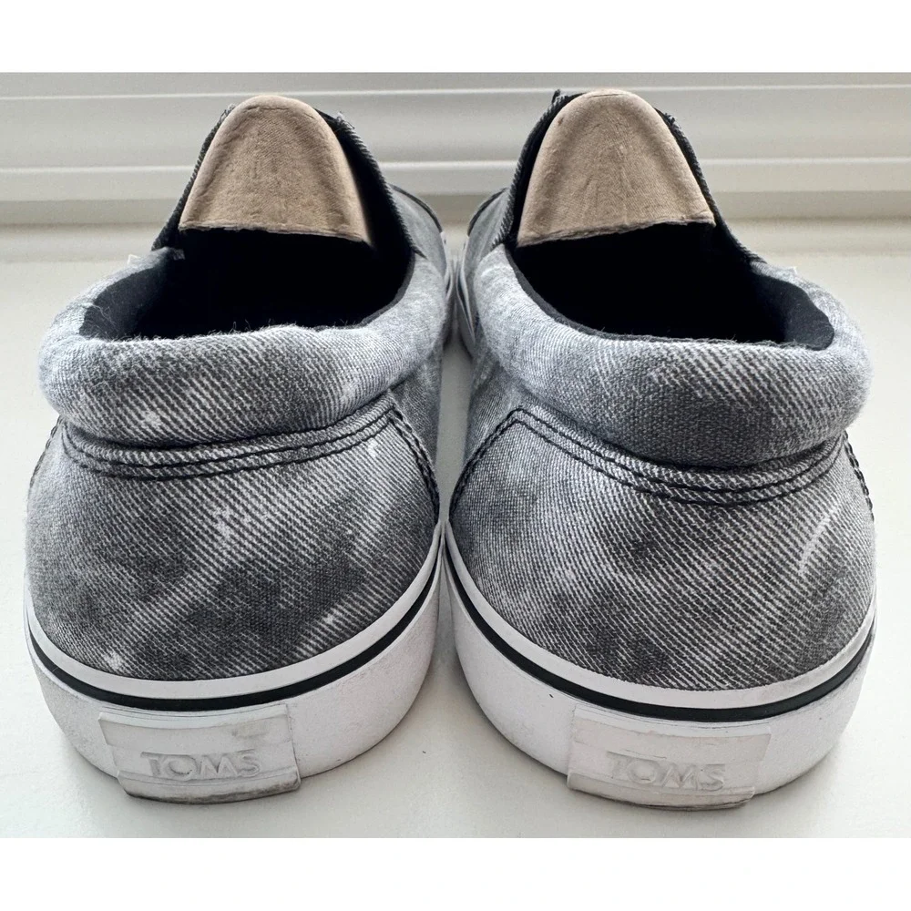 TOMS Slip On Alpargata Fenix Gray Wash Canvas Comfort‎ Loafers Mens Size 13 $60